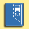 Początek pasa ruchu dla autobusów