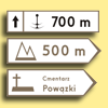 Drogowskazy stosowane w celu wskazania kierunku do obiektów turystycznych lub

wypoczynkowych